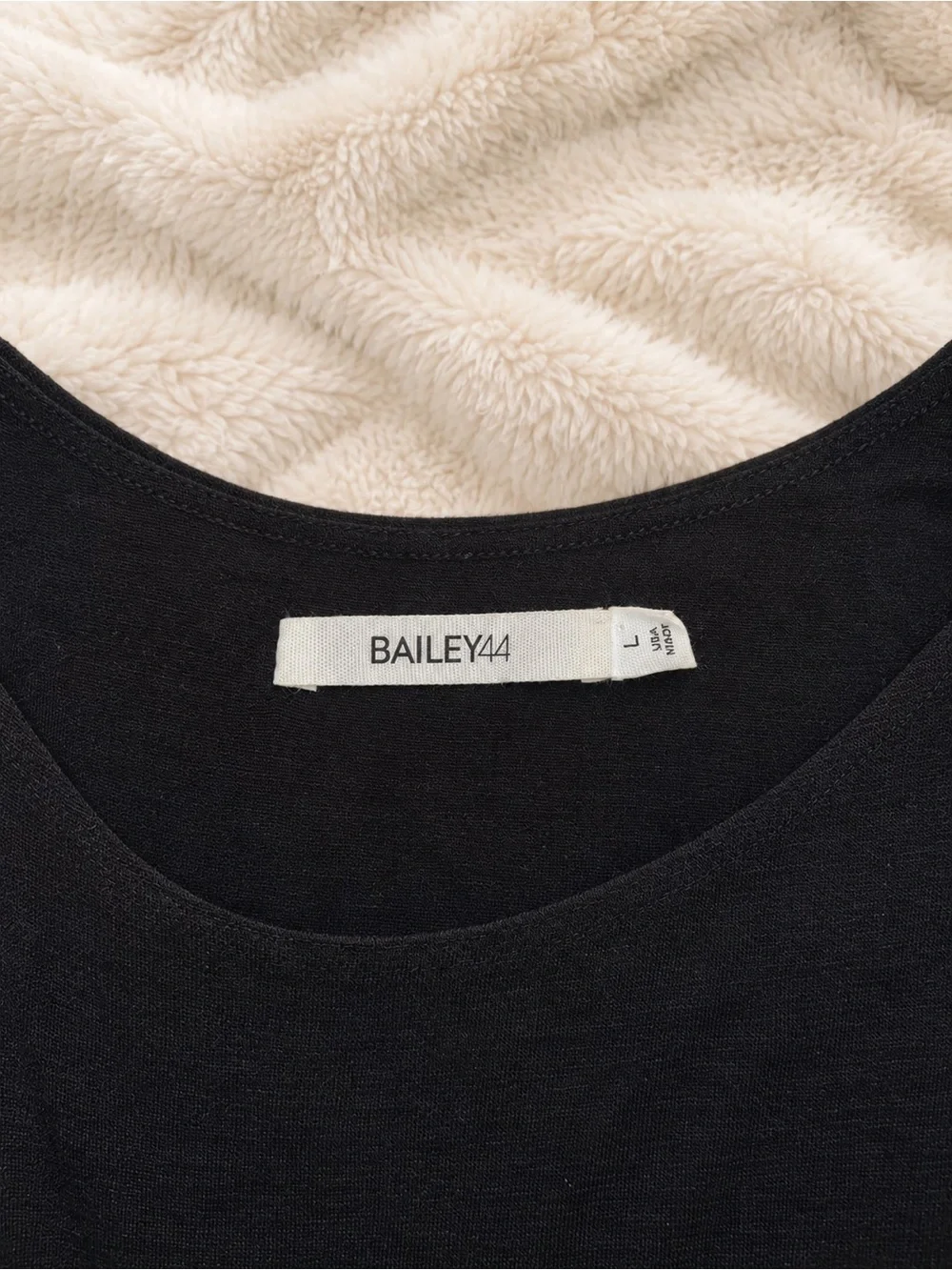 BAILEY 44 Black Jersey Knit Top Eco Leather Drop Waist Skirt Dress